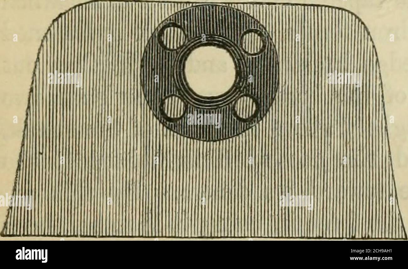 . Il giardino domestico americano . l'accorciamento della cinghia anteriore e la curvatura del manico. Le pale e le pale maneggiate a lungo servono occasionalmente una posa di pur, come nella rimozione della materia che è spiacevole da avvicinarsi; ma, tranne come prys, ci è una perdita grande di potere nell'usingthem ed in generale sono adatte soltanto al lame o al thelazy. La paletta-pala in lamiera di ferro. Fig. 36, è ogni dove conosciuto come uno strumento perfettamente adattato ai suoi usi ordinari. Il vanga. Fig. 37, dovrebbe essere di acciaio lucidato e di stout, generalmente della dimensione nota come No. 2, di cui la lama è di circa dodici pollici di lunghezza, Foto Stock