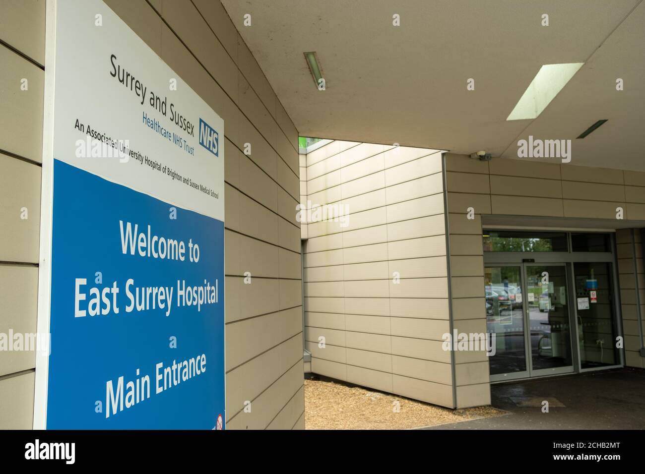 East Surrey Hospital, NHS Hospital a Surrey, nel sud-est dell'Inghilterra Foto Stock