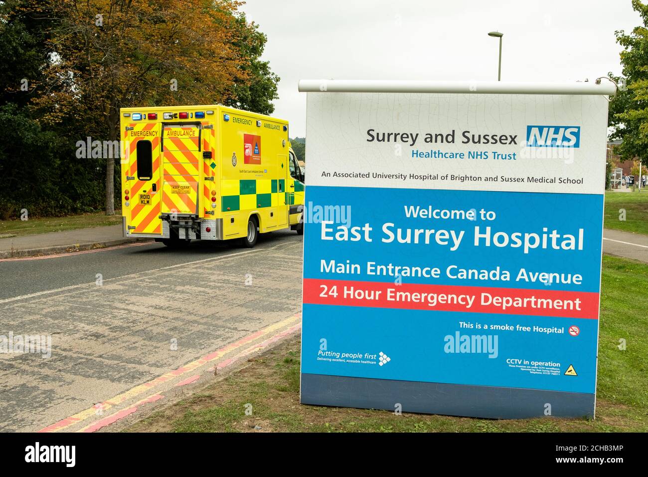 East Surrey Hospital, NHS Hospital a Surrey, nel sud-est dell'Inghilterra Foto Stock