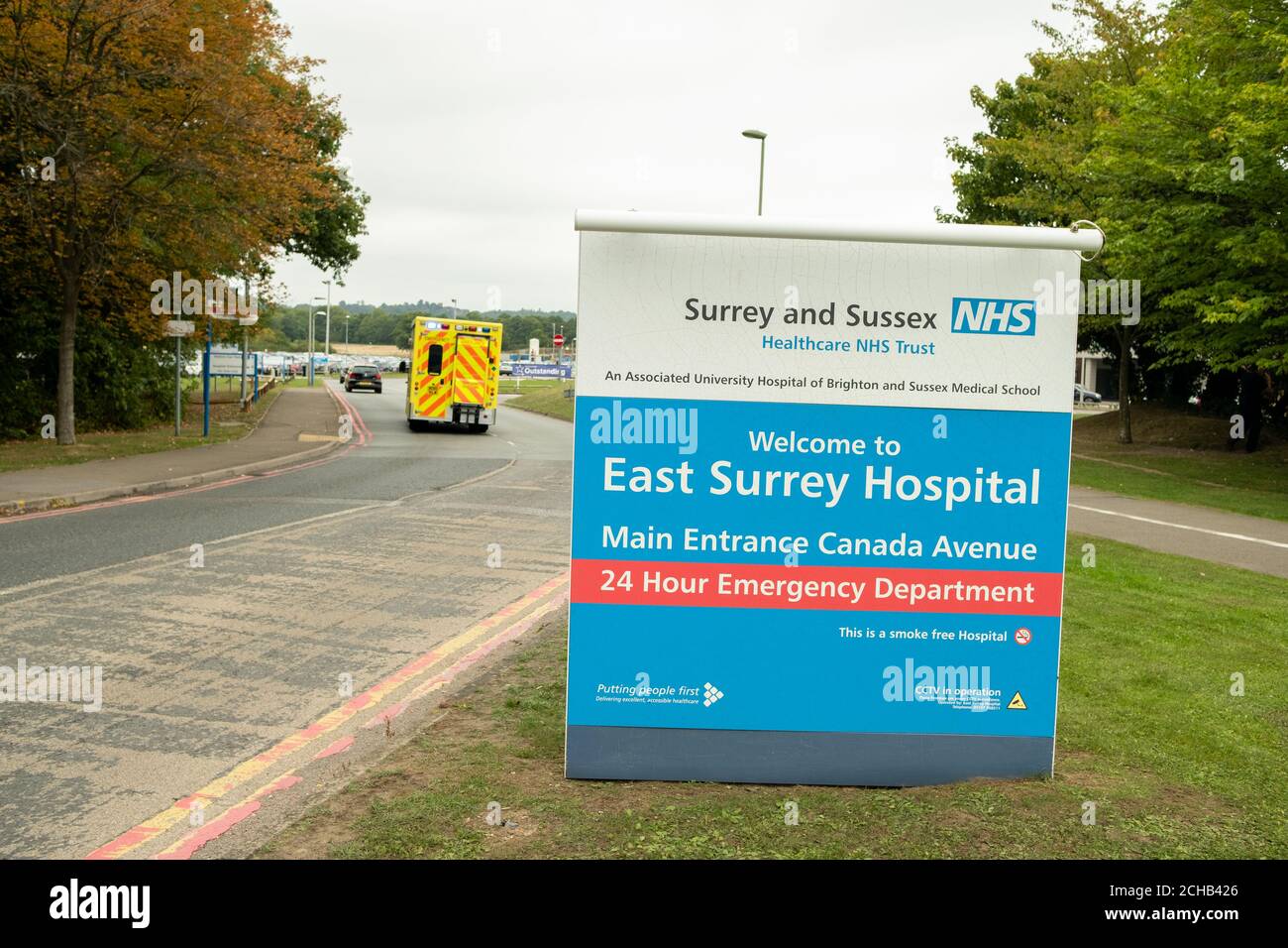 East Surrey Hospital, NHS Hospital a Surrey, nel sud-est dell'Inghilterra Foto Stock