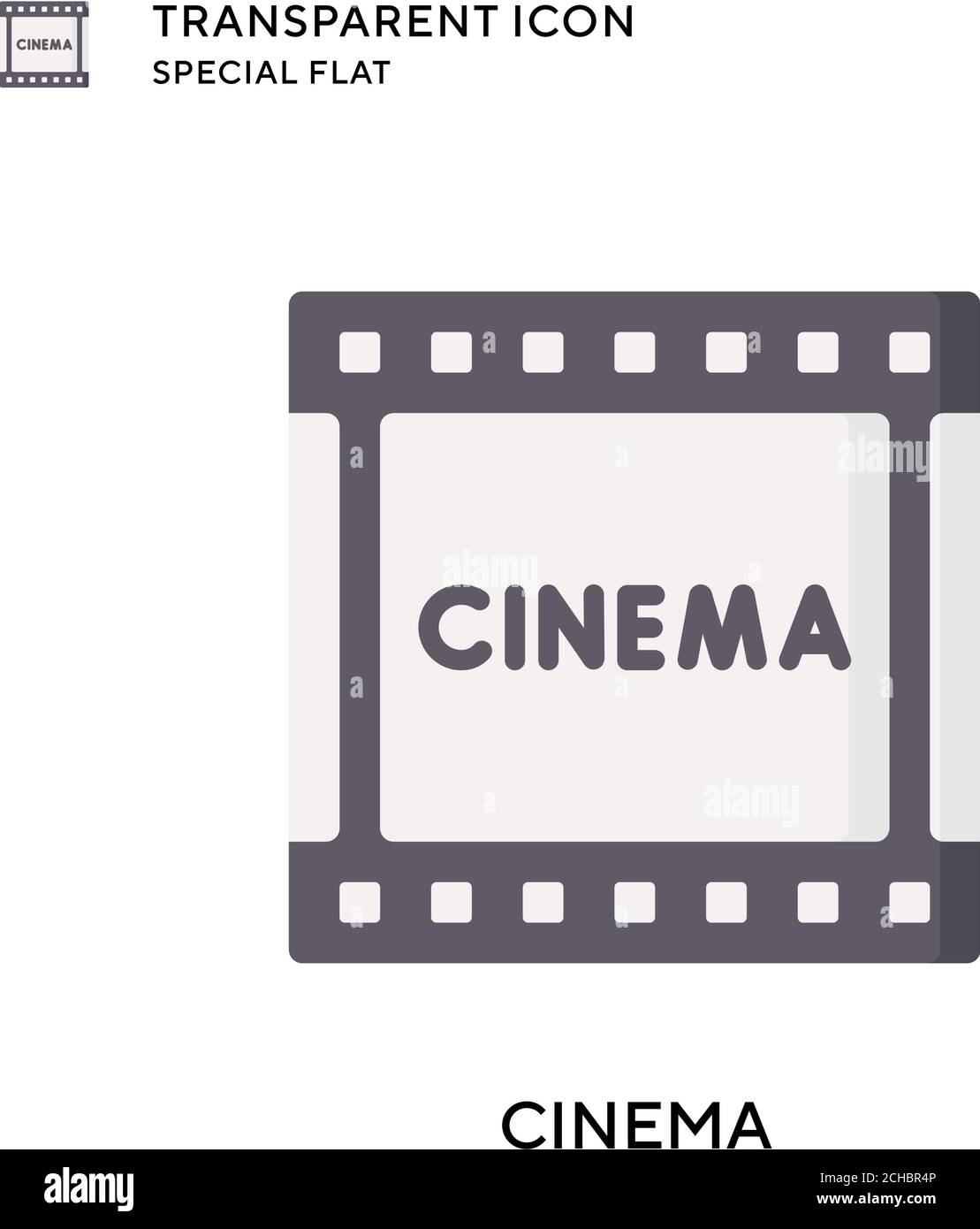 Icona cinefilm vettoriale. Illustrazione piatta. Vettore EPS 10. Illustrazione Vettoriale