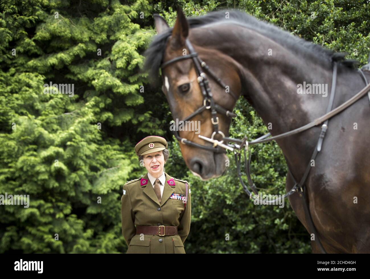 USO EDITORIALE SOLO la Principessa Royal partecipa alla presentazione ufficiale di 'The Coffin Jump', una nuova opera dello Yorkshire Sculpture Park di Wakefield dell'artista contemporaneo Katrina Palmer, Che celebra il ruolo delle donne nella prima guerra mondiale come parte del 14-18, il programma artistico del Regno Unito per il primo centenario della guerra mondiale. Foto Stock