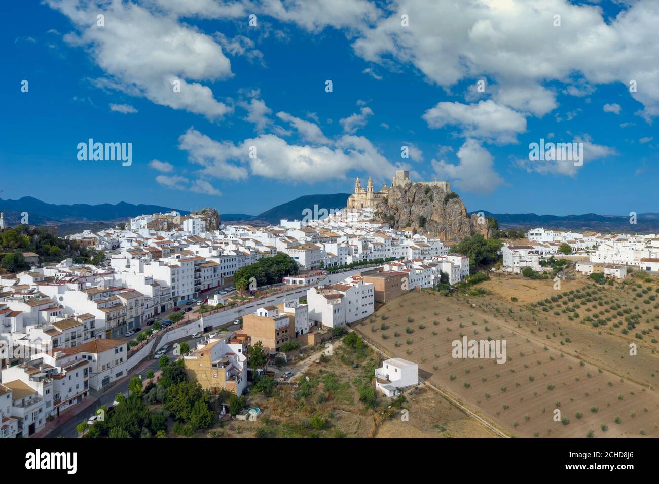 Bianchi villaggi in provincia di Cadice, Olvera Foto Stock