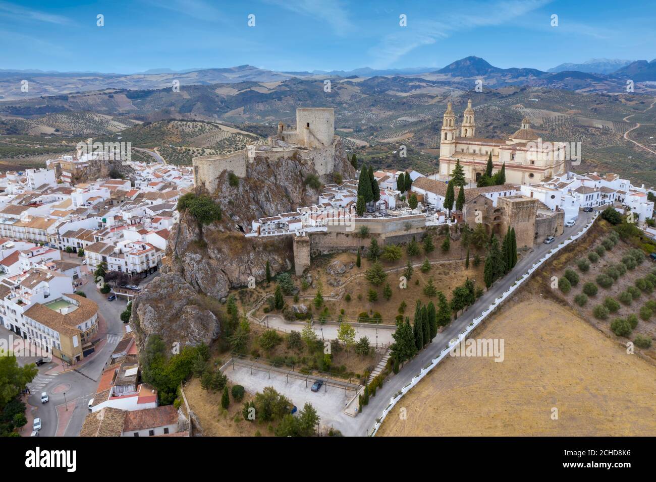 Bianchi villaggi in provincia di Cadice, Olvera Foto Stock