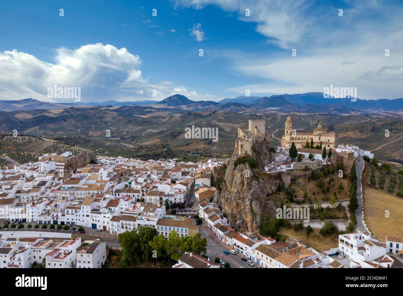 Bianchi villaggi in provincia di Cadice, Olvera Foto Stock