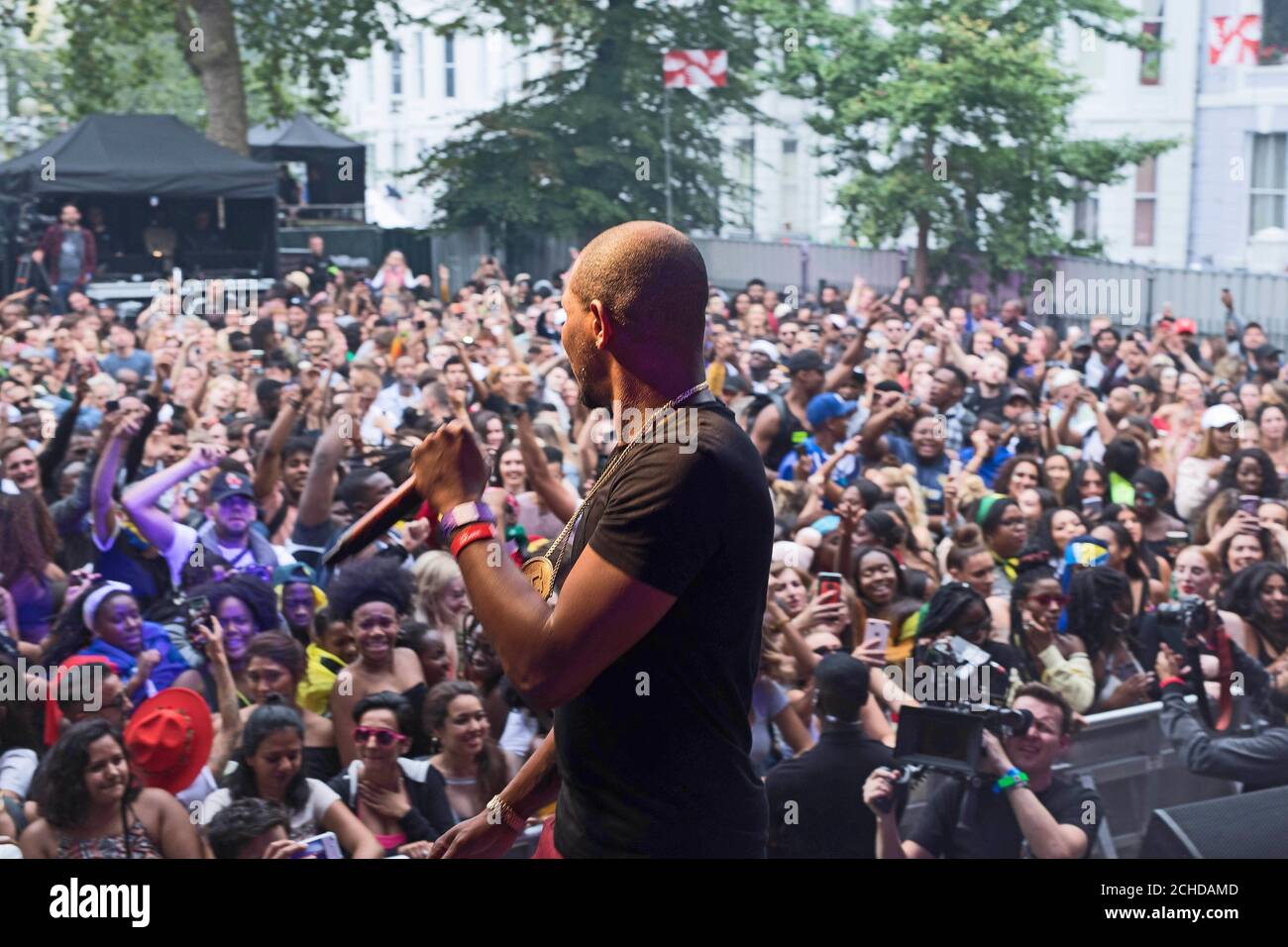 Giggs si esibisce a Casa BACARD&Atilde;&ordf; al Powis Square Stage, Notting Hill Carnival, Londra. Foto Stock