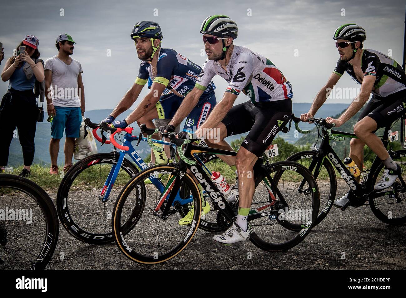 8 Luglio 2017, Francia; Ciclismo, Tour de France 8° tappa: 8 Luglio 2017, Francia; Ciclismo, Tour de France 8° tappa: Reinardt Jane Van Rensburg (RSA). Foto Stock