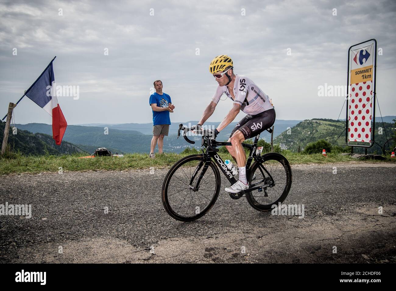 8 luglio 2017, Francia; Ciclismo, Tour de France 8° tappa: 8 luglio 2017, Francia; Ciclismo, Tour de France 8° tappa: Vasil Kiryienka (Blr) Foto Stock