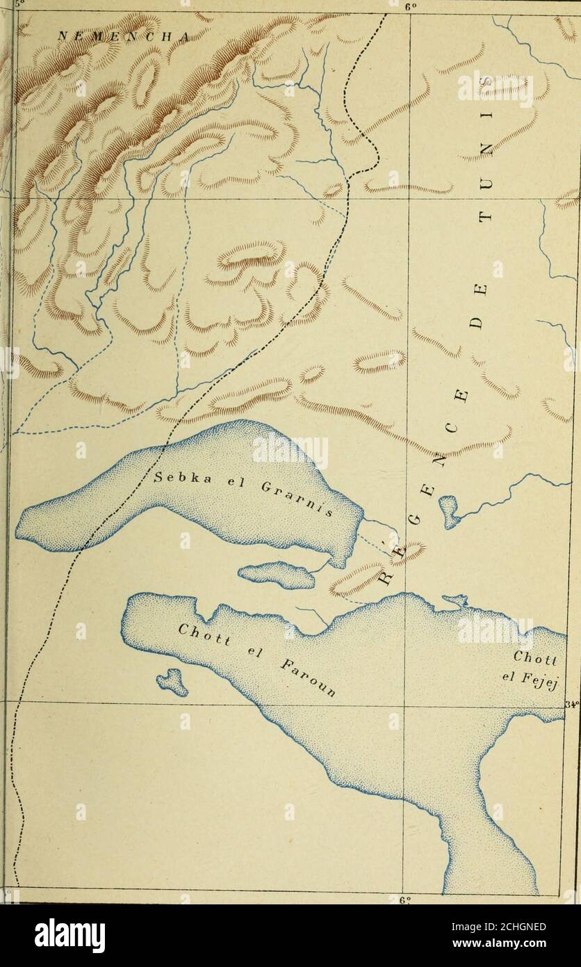 . La conquête de l'Algérie, 1841-1857. ir ZIBAN PI. I-o 5okil. Et Cie Modifica Paiis, Imp.DufréîioY la conquête de lAlêéri Foto Stock