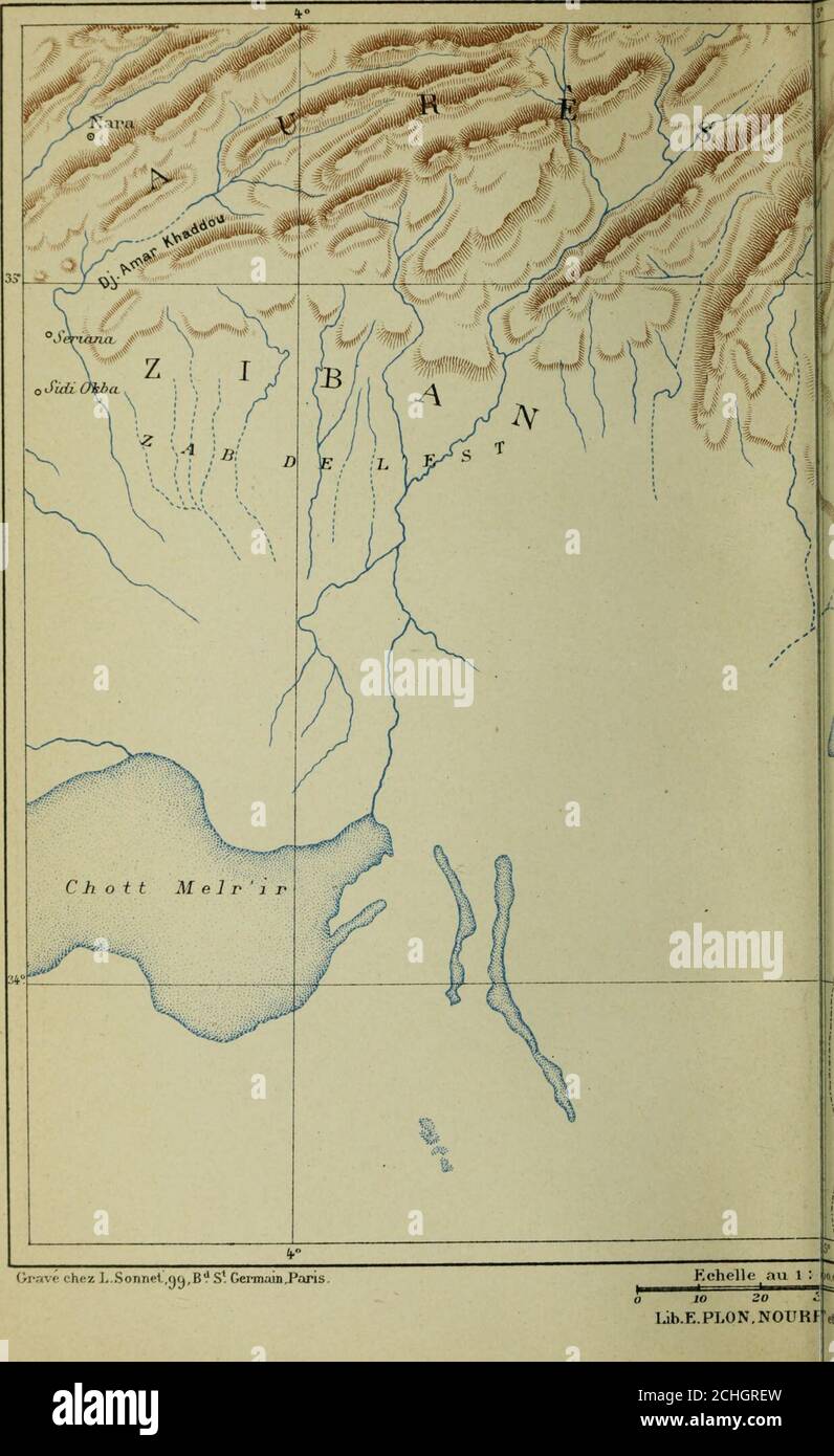 . La conquête de l'Algérie, 1841-1857 . Parigi, tmp. Piifrenoy, la conquête de lAloerie. AU RE S A. IR ZIBAN PI. IX. Foto Stock