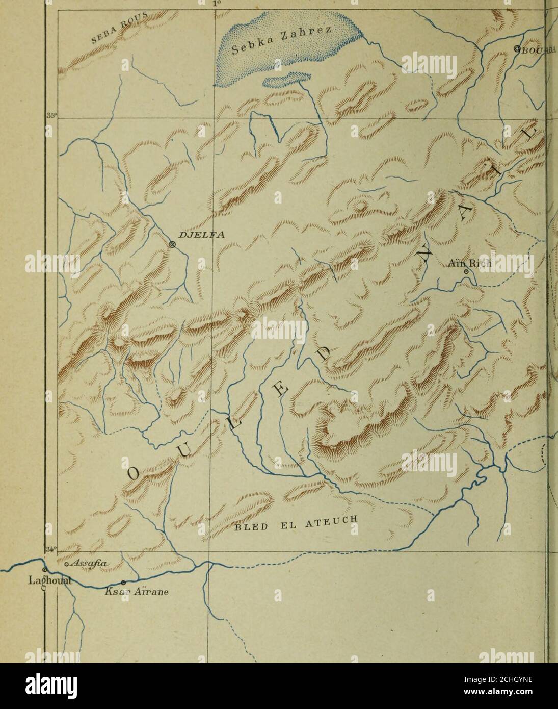 . La conquête de l'Algérie, 1841-1857 . Parigi .Imp.Dufrenoy. La conquête de lAlgérie. USCITA. Grave Chez L..Sonnet,g^,Bd S!: Germain,Paris. Echelle AV 10 20 lib.E.PLON,IT0f{Ri pi.vm Foto Stock