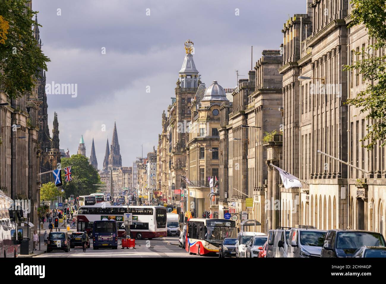 Princes Street Edinburgh Scotland Regno Unito Foto Stock