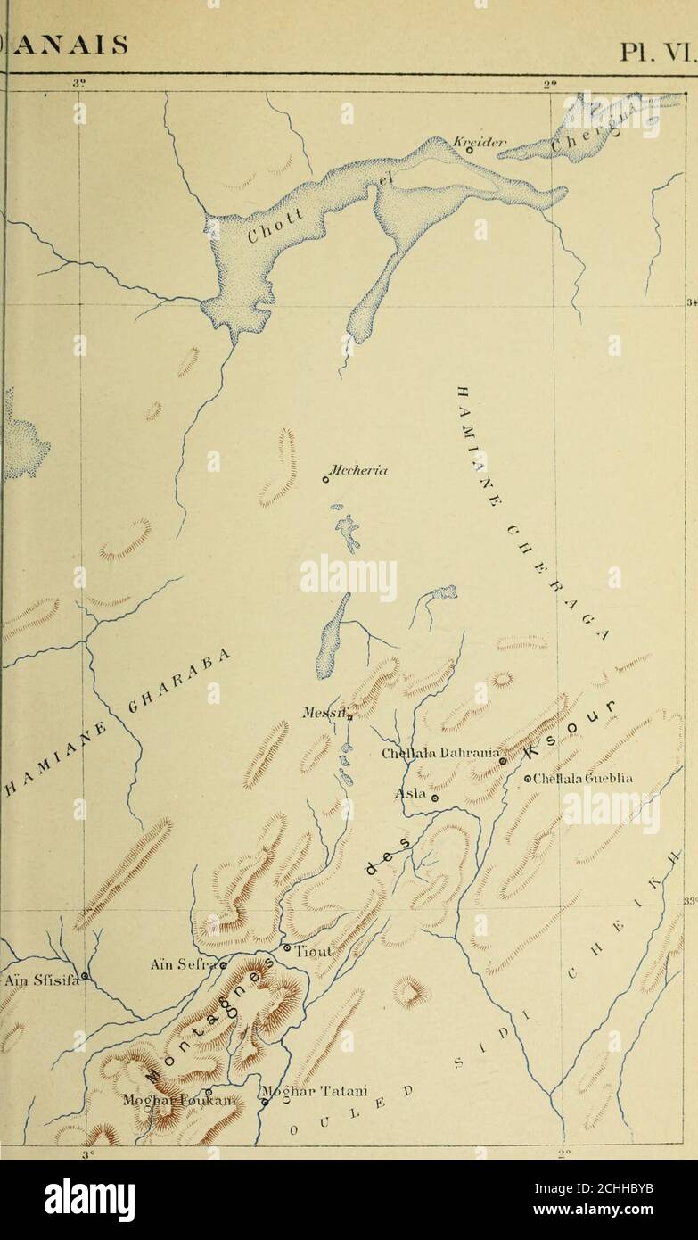 . La conquête de l'Algérie, 1841-1857 . :i.-z L.Sonnet ,99, IV1 f? &i pi pni. Vi. L : 1.100.000 Parigi. Ilii]). Dufpenoy. Oo W 0,50 kil. RKIT et C1? Modifica. La conquête de LAlgérie DD K15EL Foto Stock