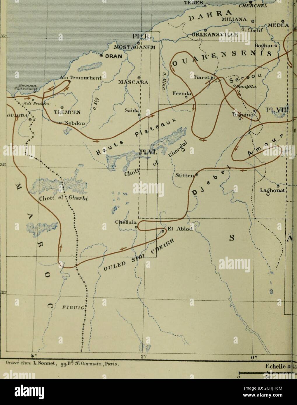 . La conquête de l'Algérie, 1841-1857 . )..S..HIIH , <,<tj. sÎ Oennani, Parigi lih.E.PLON, gruppo Nouri PLI e R R ai e E. Foto Stock