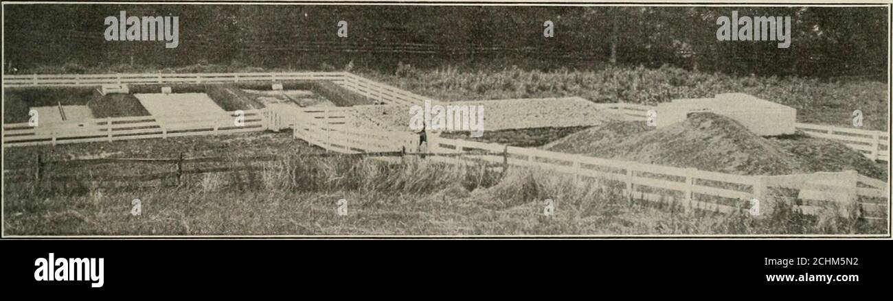 . Lavori pubblici . i rsons che contribuiscono al sistema fognario averageabout 140. Il flusso di liquame varia notevolmente su giorni differenti.quando la lavanderia è operata, il flusso giornaliero totale ammonta a circa 10,000 galloni, 60 per cento di whichecrun fuori in circa 6 ore. In tutti gli altri giorni, il totalflow ammonta a aliout 4,0()() galloni. E F. R. BERLJN.» e operazione, è stato deciso di costruire una nuova sanitarysewer e utilizzare la vecchia fogna solo per il tetto e drenaggio delle acque piovane, diminuendo così la dimensione della pianta e di conseguenza il costo, e facilitare la loro op-erazione. Serbatoio Imhoff. Foto Stock