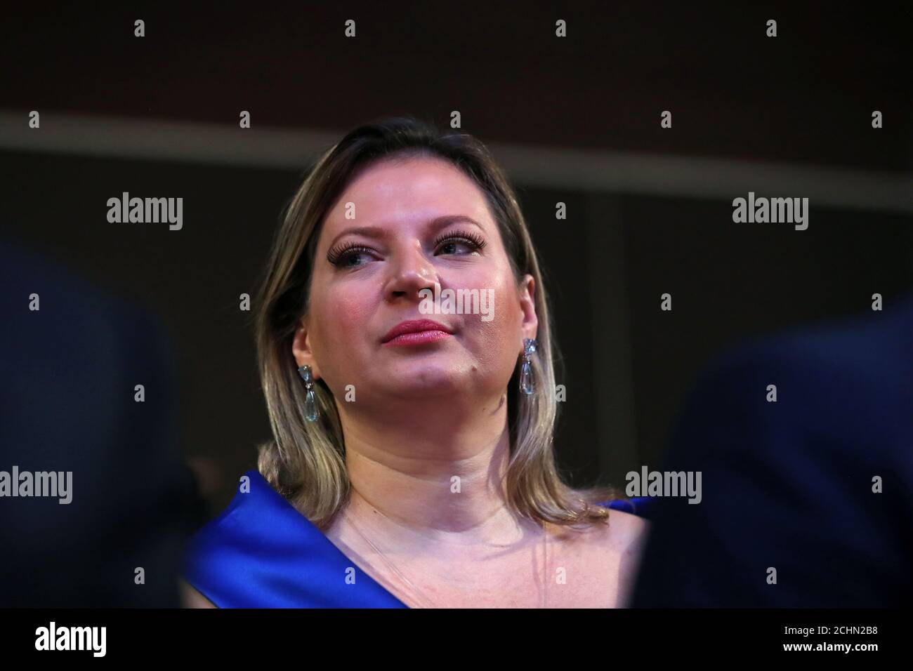 Il Vice Federale Brasiliano Joice Hasselmann è stato visto durante un incontro del LIDE (Gruppo leader imprenditori) a Campos do Jordao, Brasile, 5 aprile 2019. REUTERS/Amanda Perobelli Foto Stock