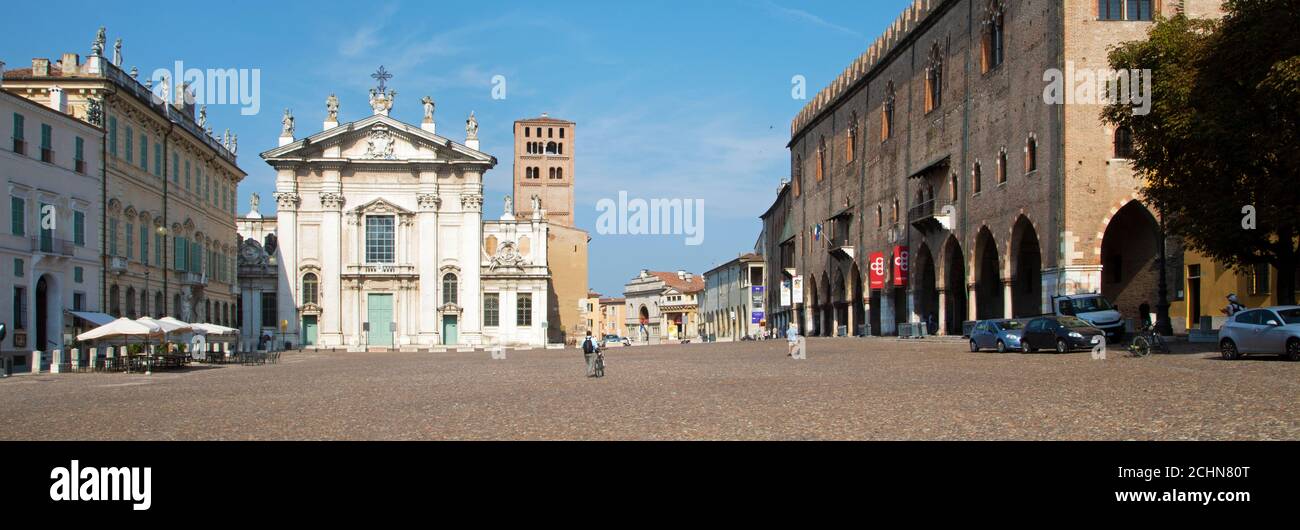 Cattedrale di San Pietro e Palazzo Ducale a Mantova, Italia Foto Stock