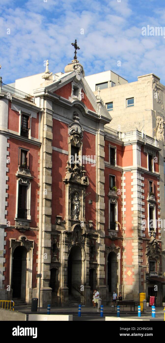 Facciata della Chiesa di San José Calle de Alcalá 43 Madrid Spagna Foto Stock