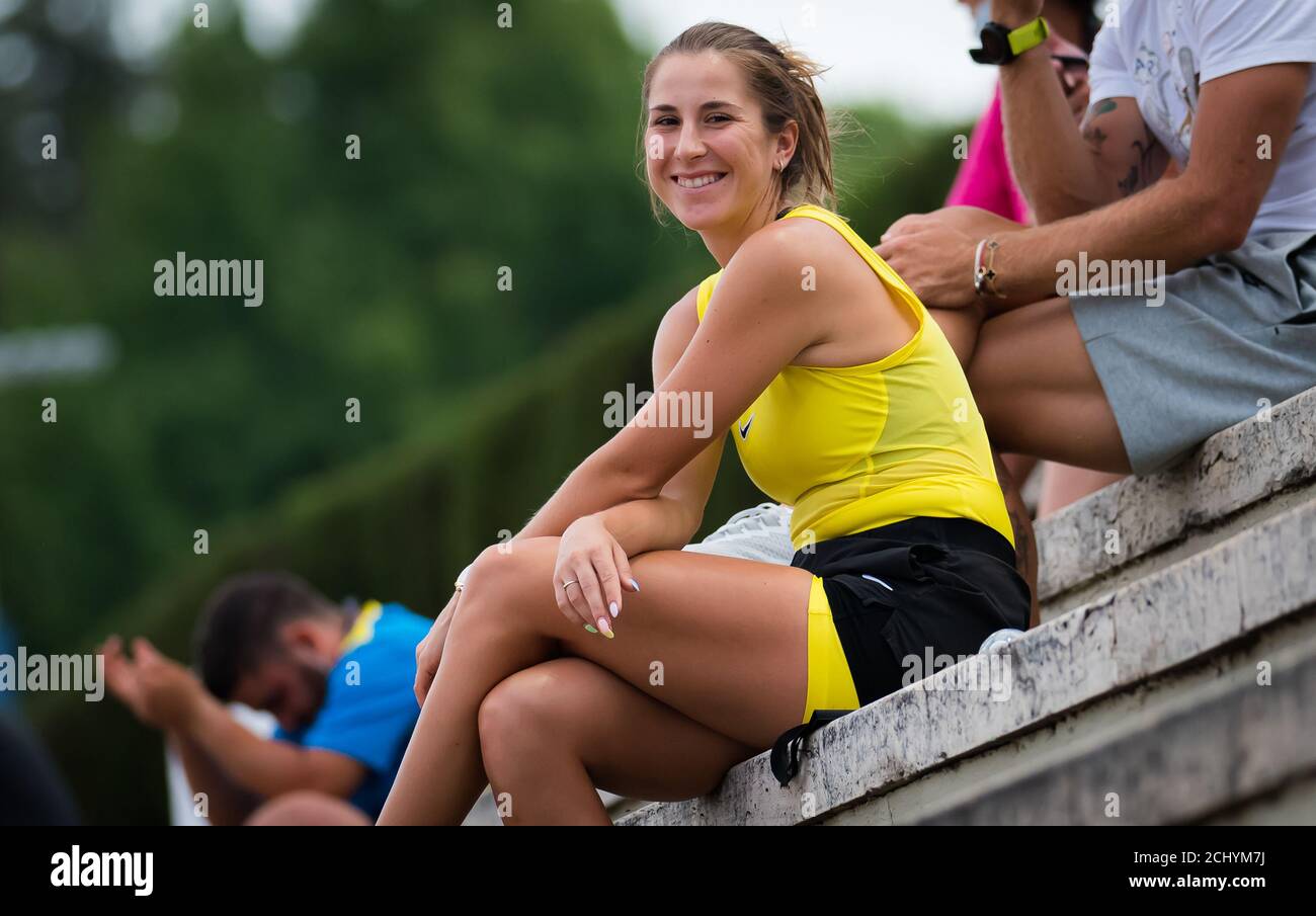 Belinda Bencic della Svizzera durante il primo round del torneo di tennis 2020 internazionali BNL d'Italia WTA Premier 5 il 14 settembre 2020 al Foro Italico di Roma - Photo Rob Prange / Spain DPPI / DPPI Credit: LM/DPPI/Rob Prange/Alamy Live News Foto Stock