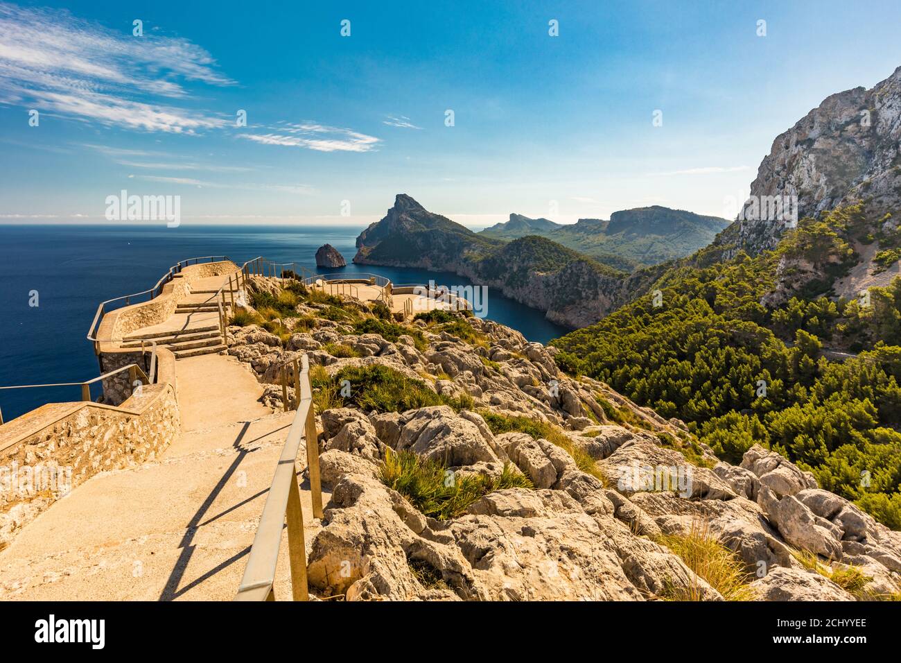 Zona di Capo Formentor e dintorni, costa di Maiorca, Spagna Foto Stock