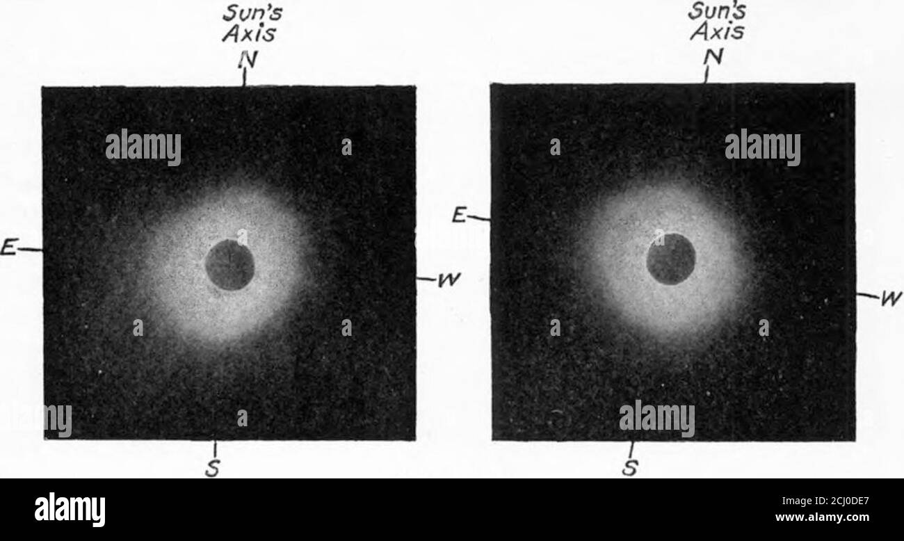 . Rapporto di spedizione privata a Philippeville, Algeria, per vedere l'Eclipse totale del Sole, 30 agosto 1905 . ric aci.cl è stato eliminato, l'acido arsenico prendendo il suo posto. Esperimenti preliminari,- alcuni esperimenti sono stati fatti per scoprire quali sali sarebbero stati adatti per un'attenta indagine. I seguenti sono stati selezionati per la prova, poiché un cambiamento chimico potrebbe essere tracciato da un cambiamento di colore che accompagna. I sali sono stati finemente polverizzati, ma non particolarmente essiccati. Sali. Kesult sulla miscelazione. Nitrato di piombo e ioduro di potassio azione immediata. Azione lenta. Yery azione lenta, colore che appare a poppa Foto Stock