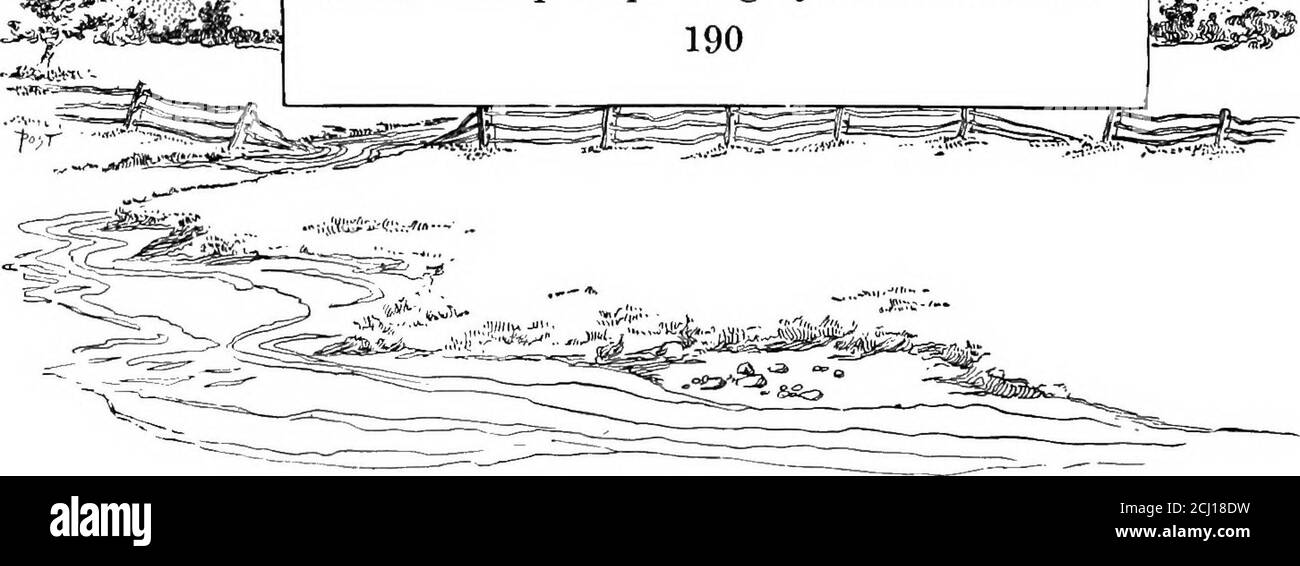 . Il libro dei mesi . ;!■ IL LIBRO DEI MESI la tua testa tra le voluttuose dorature e gazeinto guardare-vetri che mostrano la campagna e i posti telegrafici che si stanno girando giddily indietro-avanti, ancora viaggiate, e ad ogni modo, se stai andando dove non sei mai stato prima, qualcosa di nuovo e sconosciuto ti aspetta essere-hind la linea di avanzamento dell'orizzonte. L'unica cosa di cui non ho mai bisogno durante un viaggio è sconvolgere; è abbastanza divertimento per me merelyto guardare fuori dalla finestra e vedere il nuovo paese;vale e glen o pianura e montagna-picco•■■■•;;^^| affrettati a salutarmi in una processione infinita. Soswi Foto Stock