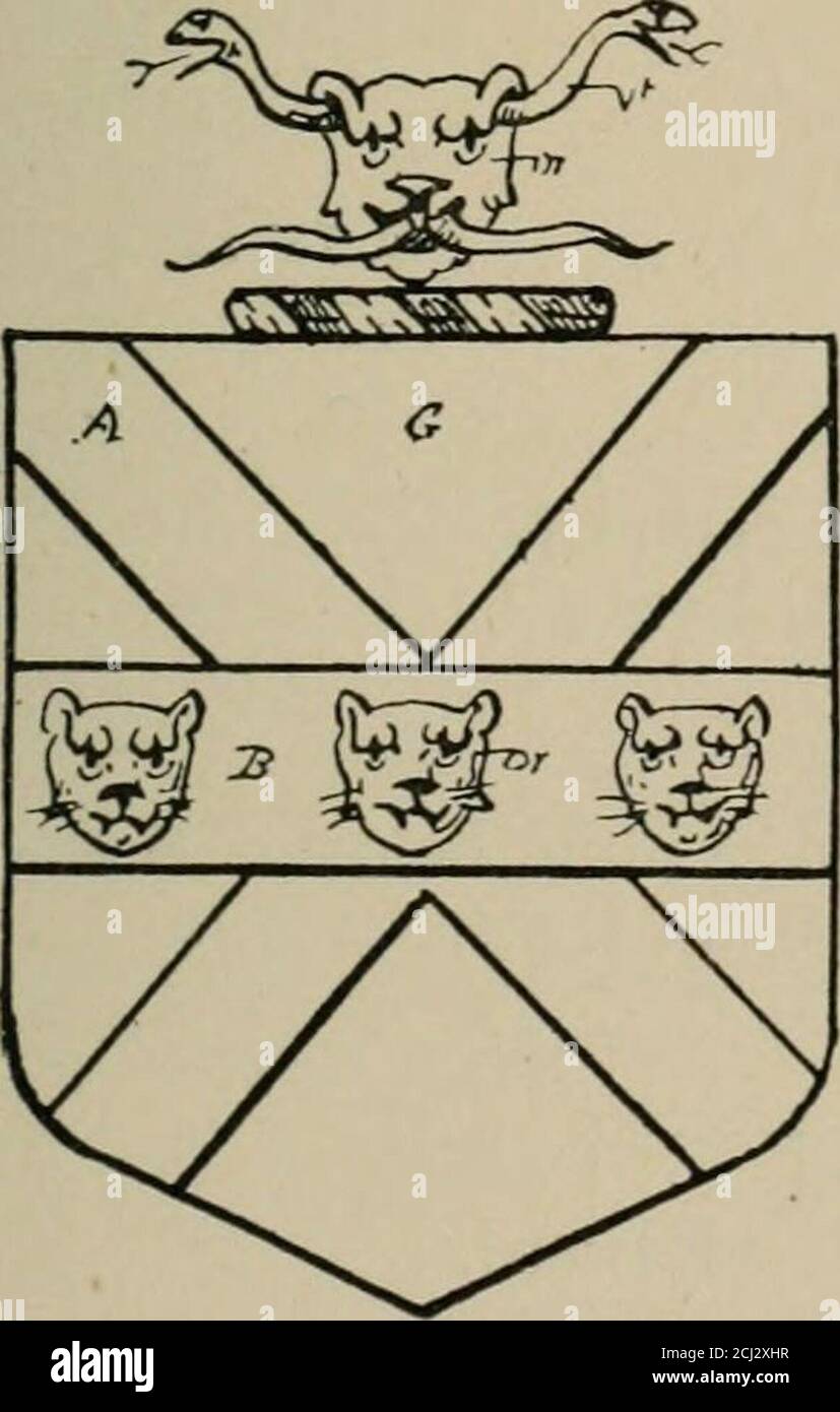 . Le visite della contea di Sussex fecero e prese negli anni 1530, Thomas Benolte, Clarenceux re delle armi; e 1633-4 da John Philipot, Somerset Herald, e George Owen, York Herald, per Sir John Burroughs, Garter, e Sir Richard St. George, Clarenceux . Dorsett=f=Jane. William Holman di S. IS, 149K]John Hooper di Halberton in Com. Devon^pFrances da. Di S*^ Tho: Roberts. Thomas Hooper di Stockbury=pDorothy da. Di Ninion Burrell di in COM: Kent. Cuckfield in COM: Sussex. IO I GIOVANNI. Walter Hooper di Stockbury, & del Dorothy. Tempio interno, GK 1663. WALTER HOOPER. ^otmxontjtn. [D. 1 Foto Stock