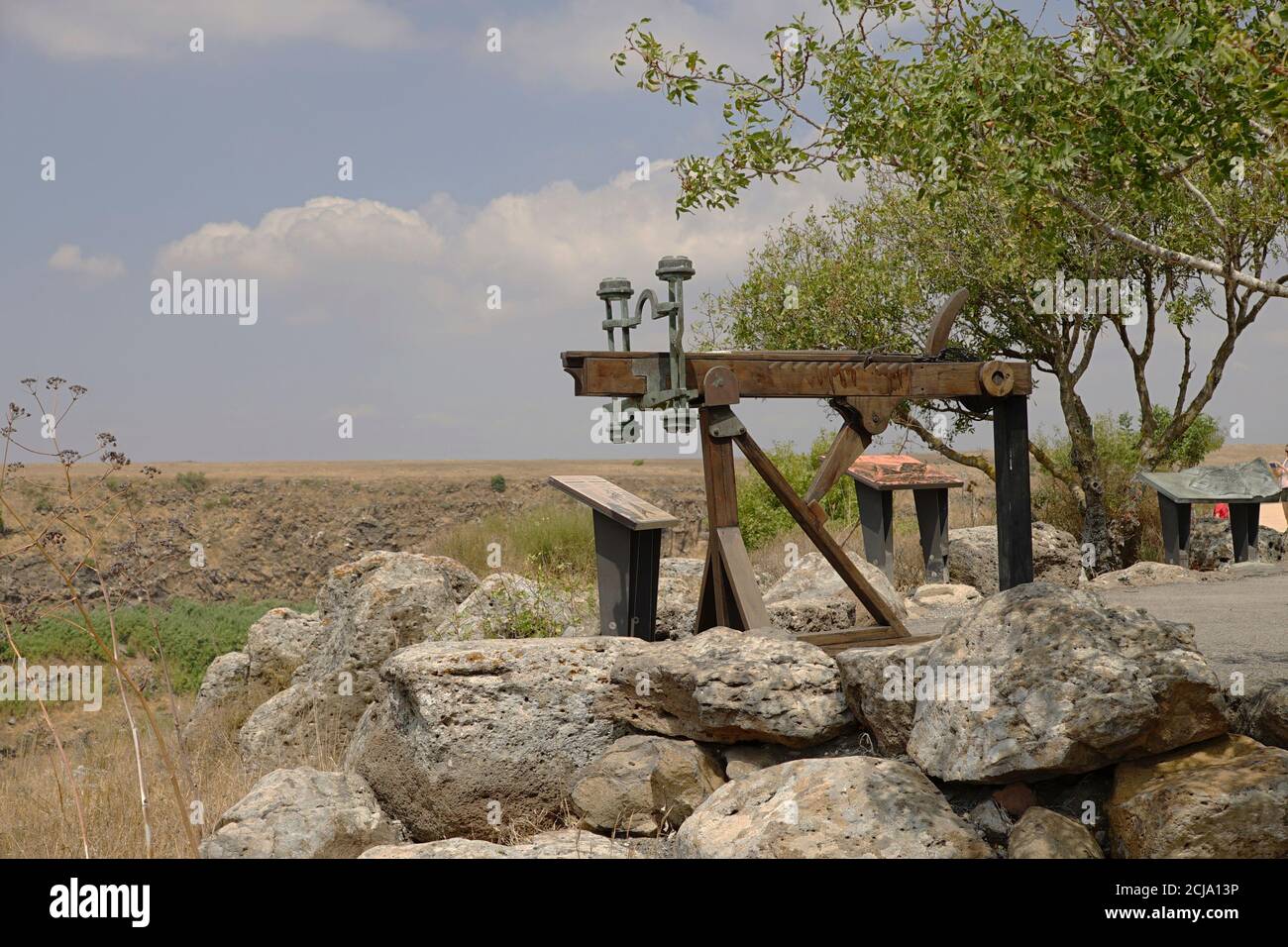 Periodo del secondo Tempio di Gamla, antica città ebraica sulle alture del Golan, Israele Foto Stock