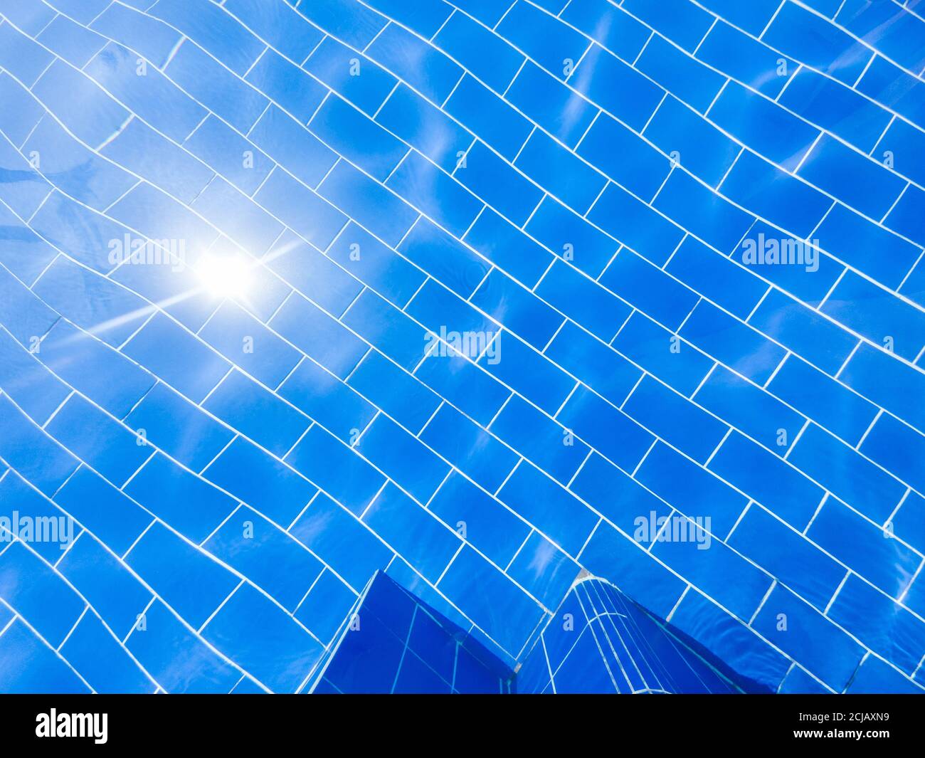 Piastrelle piscina. Vista dall'alto Foto Stock