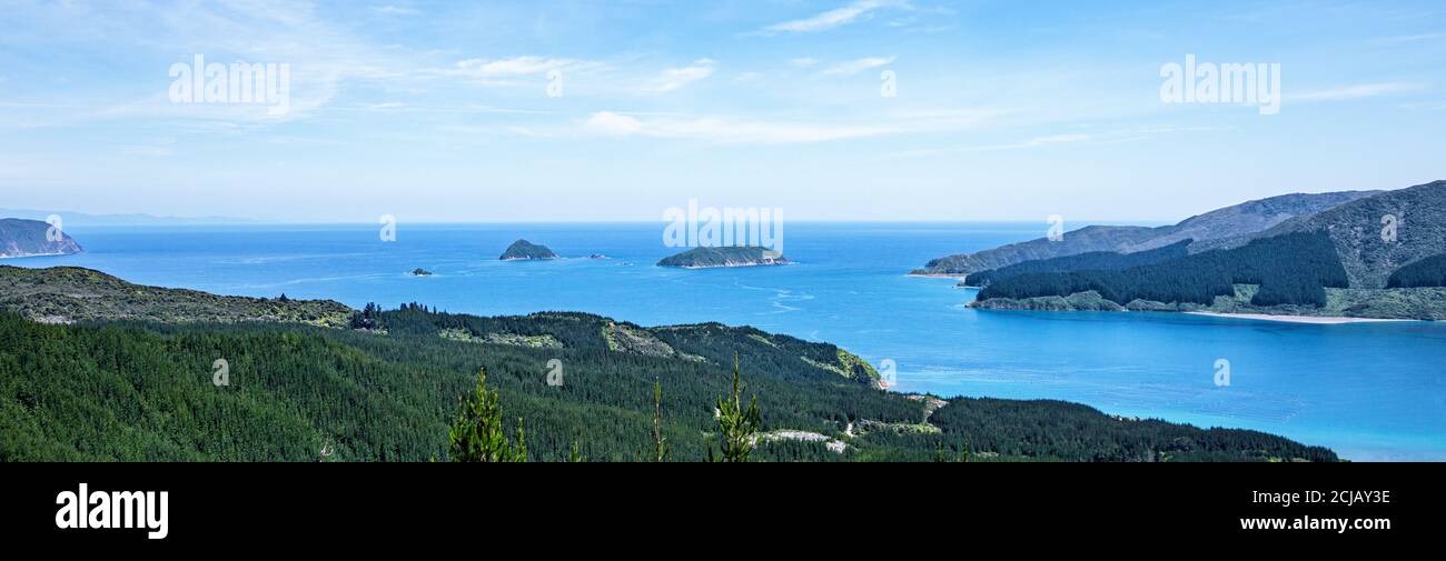 Porto di Croisilles, suoni di Malborough, Isola del Sud, Nuova Zelanda, Oceania. Foto Stock