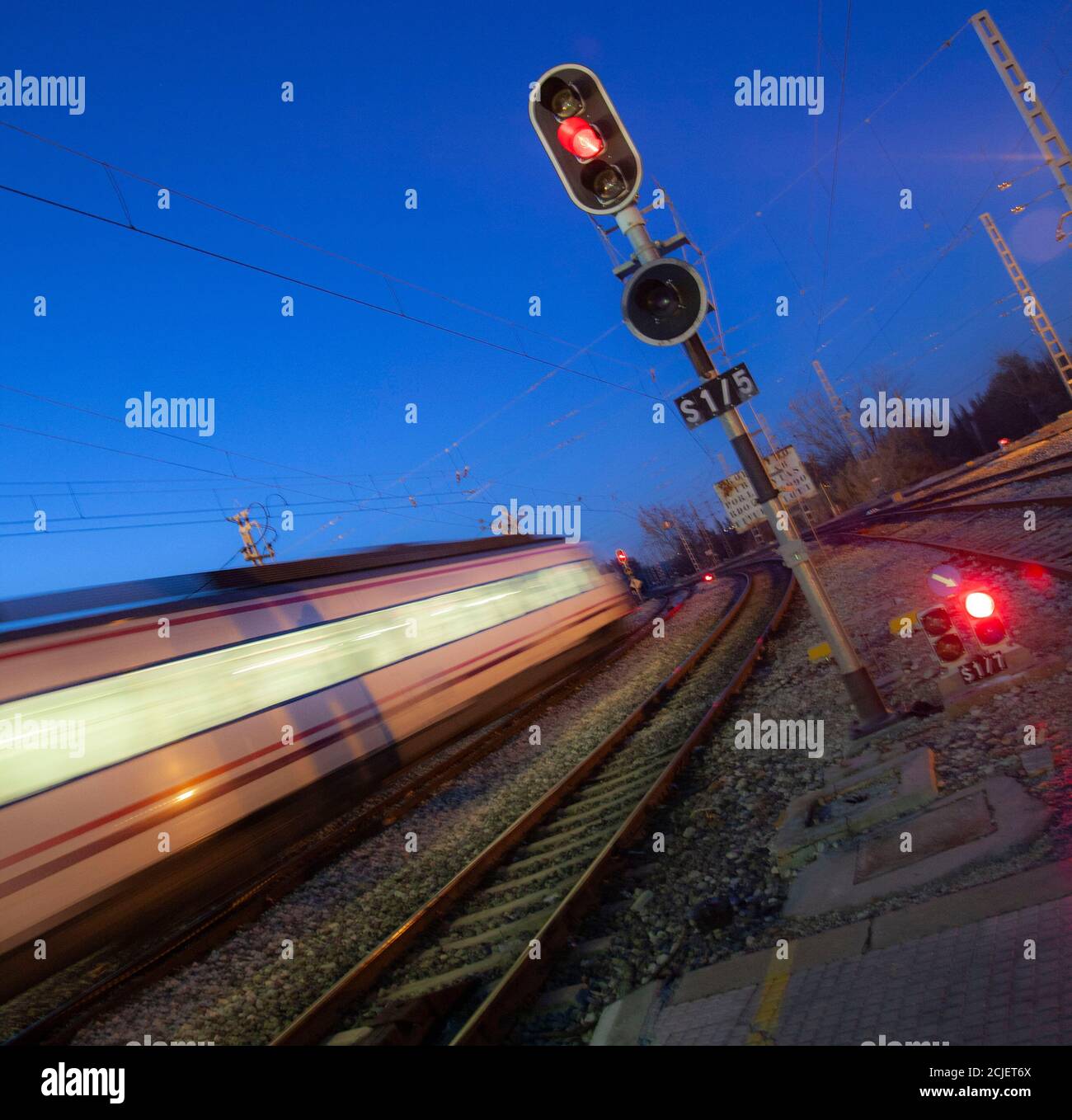 allenati ad alta velocità Foto Stock
