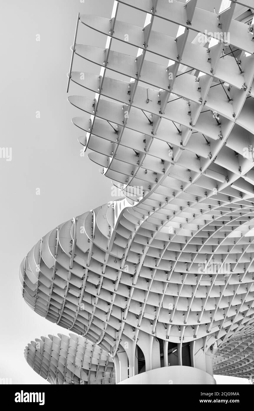 SIVIGLIA, SPAGNA - GIUGNO CIRCA, 2020. Dettaglio Parasol Metropol. Spanich architettura speciale Foto Stock