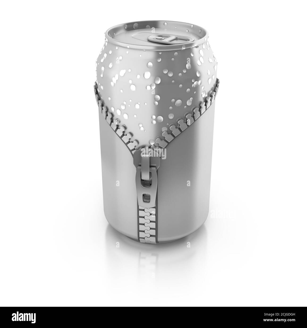 nuovo concetto 3d fresh drink - l'alluminio può essere scompresso Foto Stock