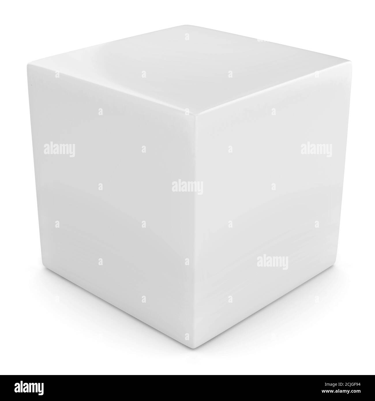rendering 3d bianco cubo Foto Stock