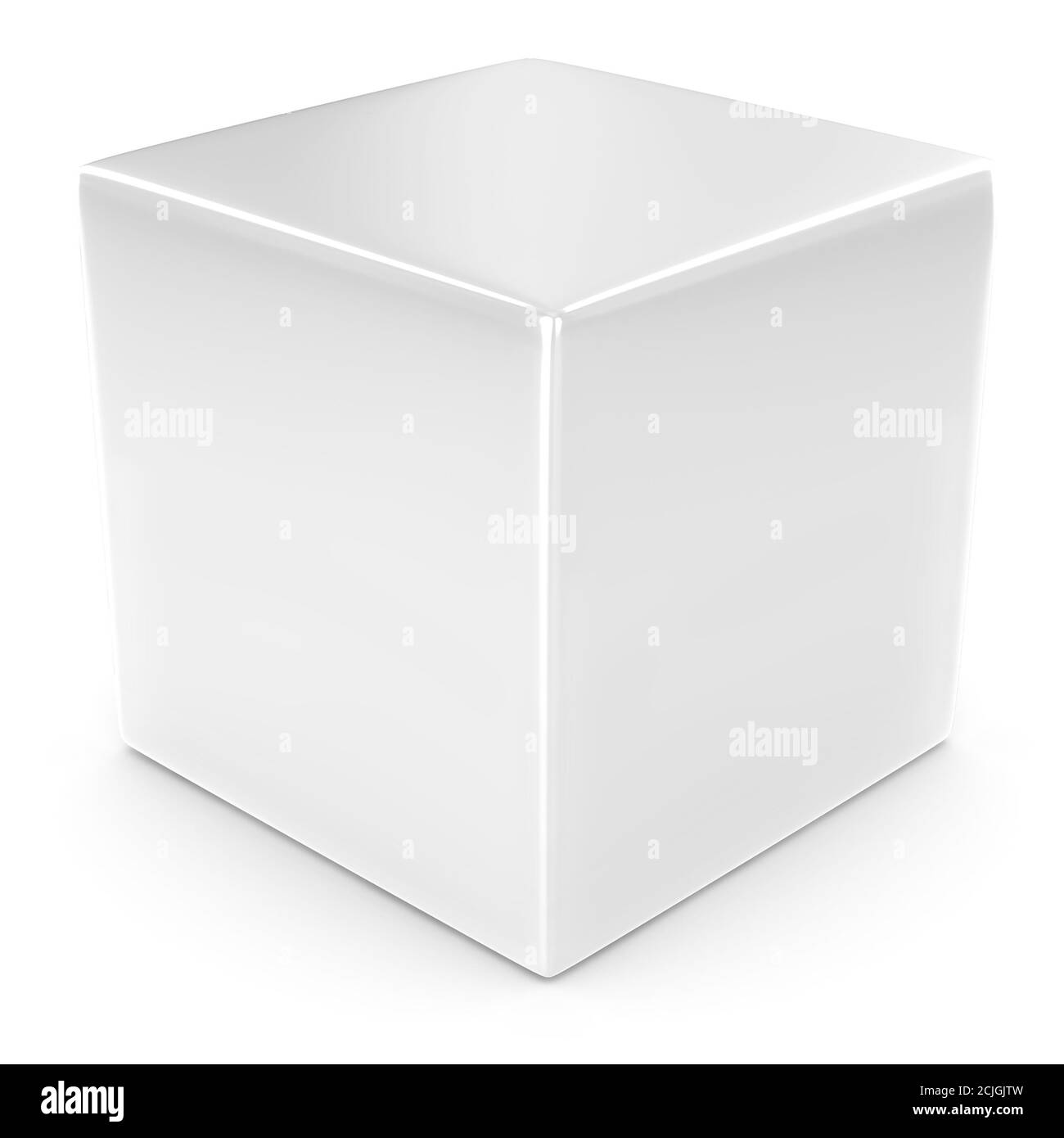 rendering 3d bianco cubo Foto Stock