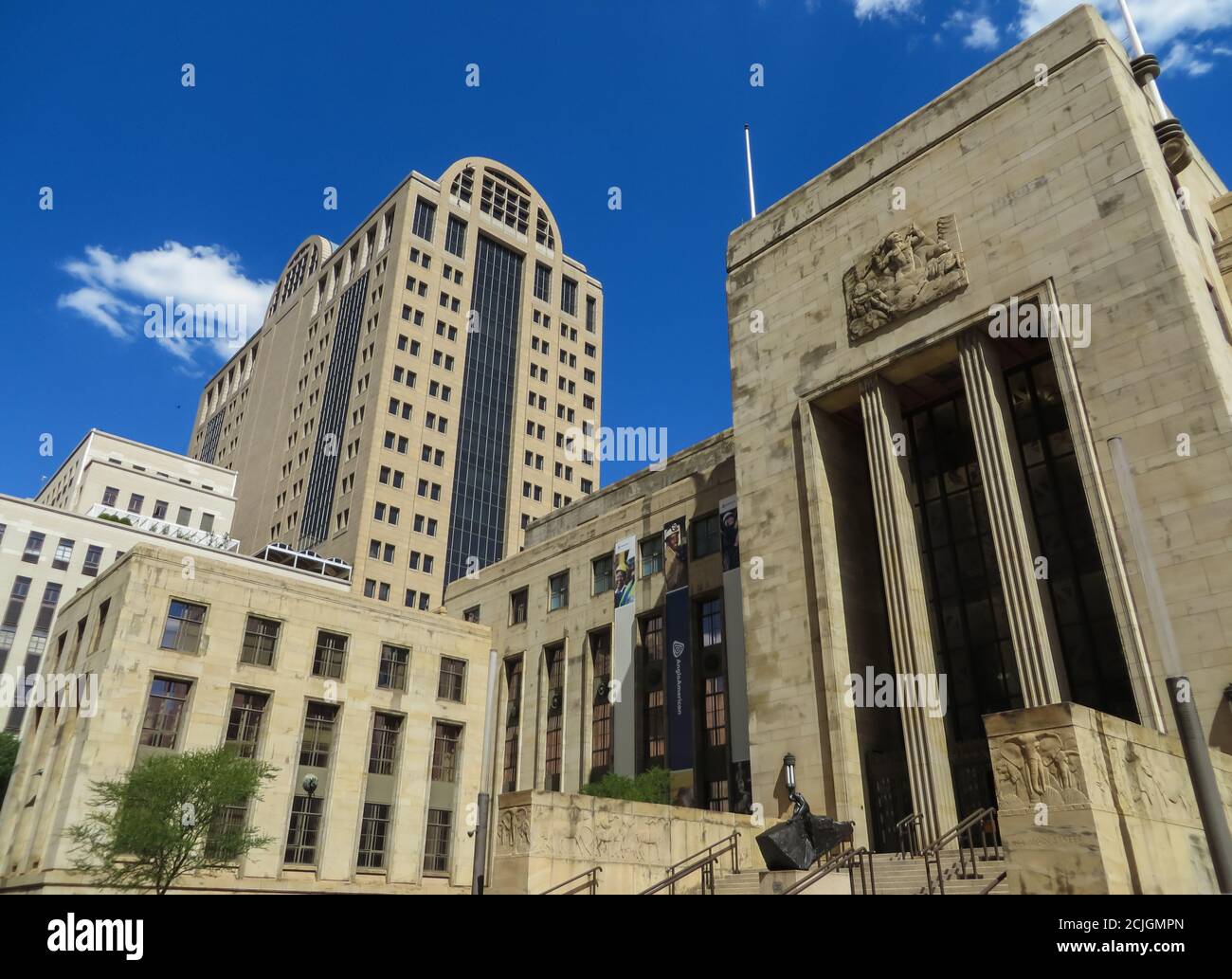 Marshalltown, Johannesburg, Sudafrica 2 novembre 2013: Edifici anglo-americani nel quartiere finanziario di Johannesburg. Foto Stock