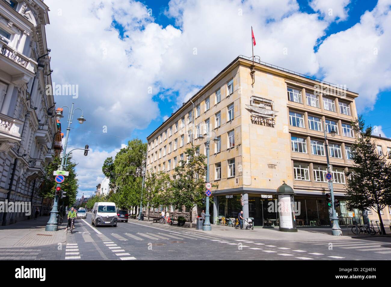 Gedimino Prospektas, Vilnius, Lituania Foto Stock