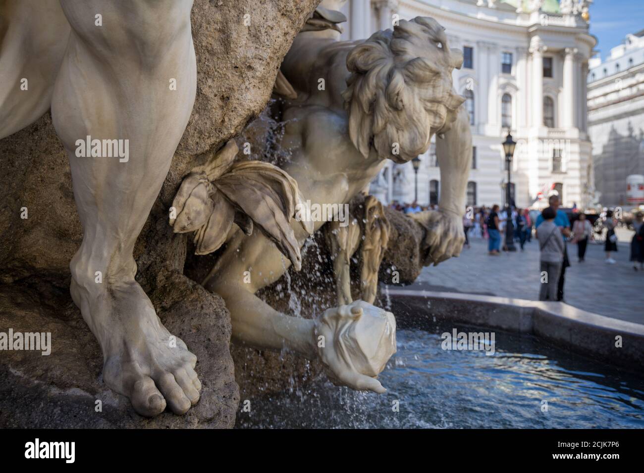 Una statua all'Hofburg, Vienna, Austria Foto Stock
