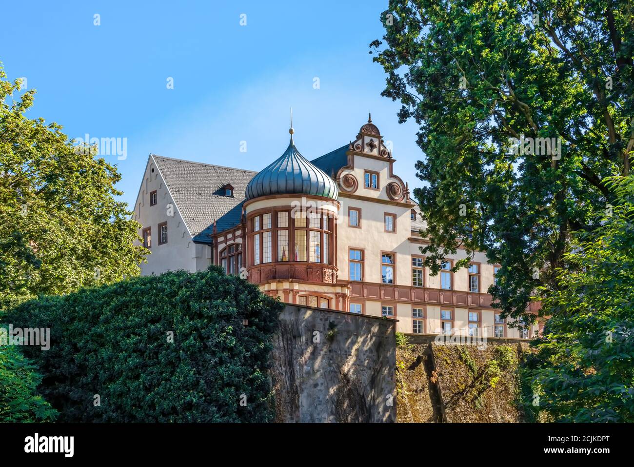 Il barocco Palazzo della città di Darmstadt. Das barocke Darmstädter Stadtschloss Foto Stock