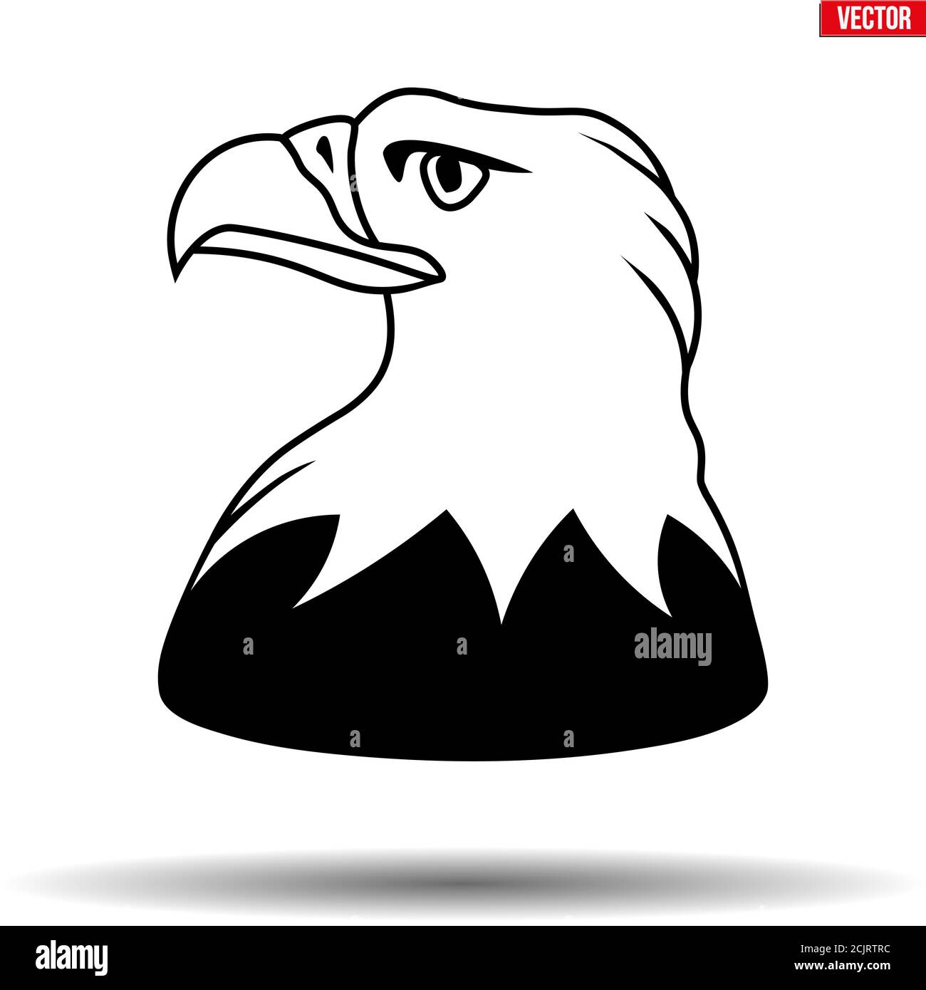 Capo dell'Aquila americana Illustrazione Vettoriale