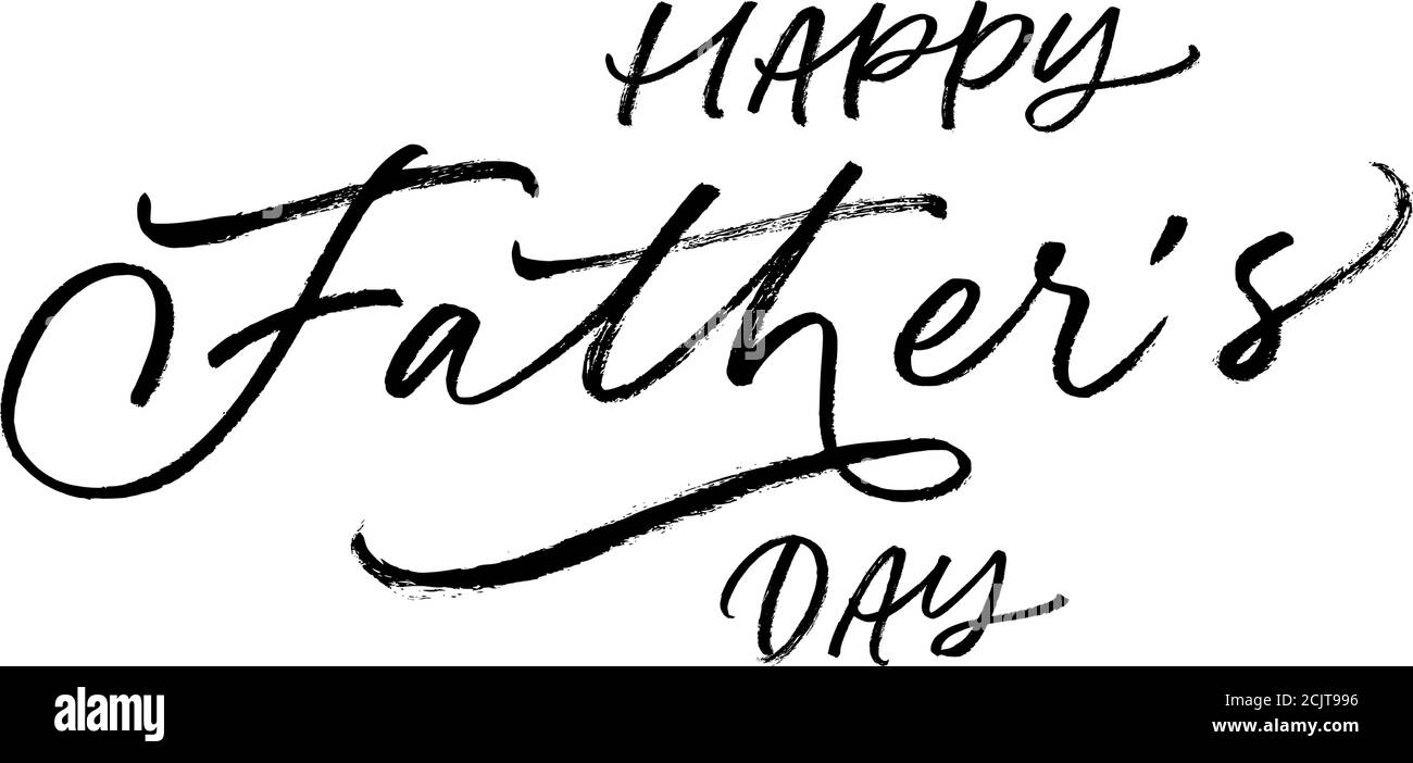 Felice giorno dei Padri calligraphy biglietto d'auguri. Illustrazione Vettoriale