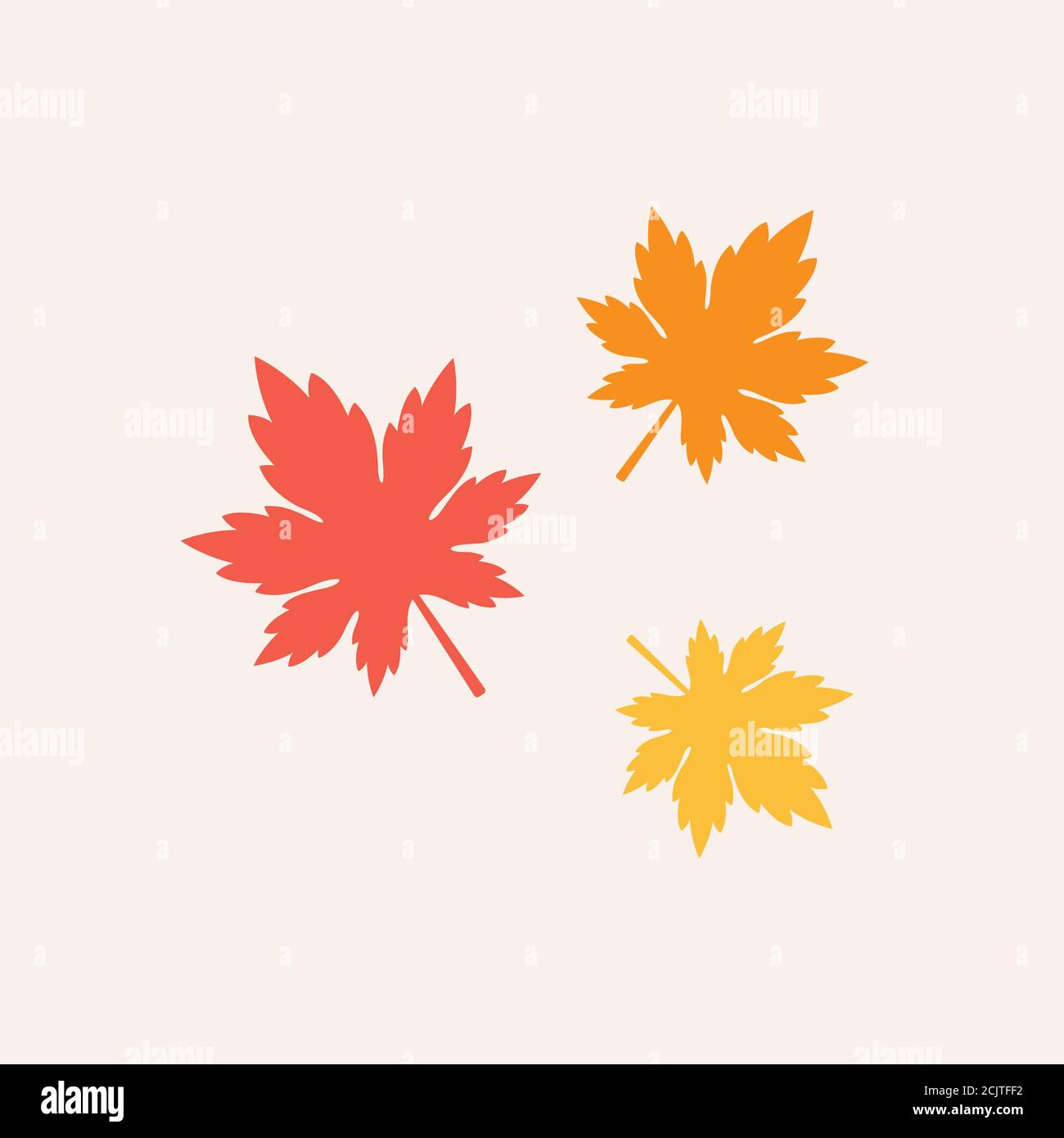 Illustrazione vettoriale delle foglie d'acero. Foglie d'autunno. Caduta foglie acero Illustrazione Vettoriale