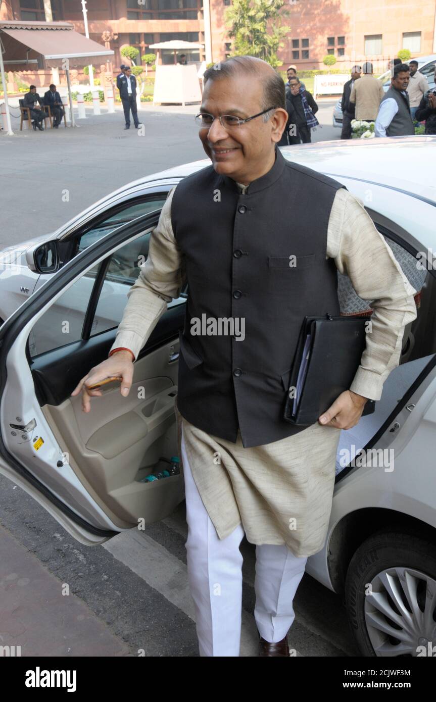 Jayant Sinha, politico appartenente al partito nazionalista indù di destra Bhartiya Janta (BJP), ex ministro delle Finanze A. Foto Stock