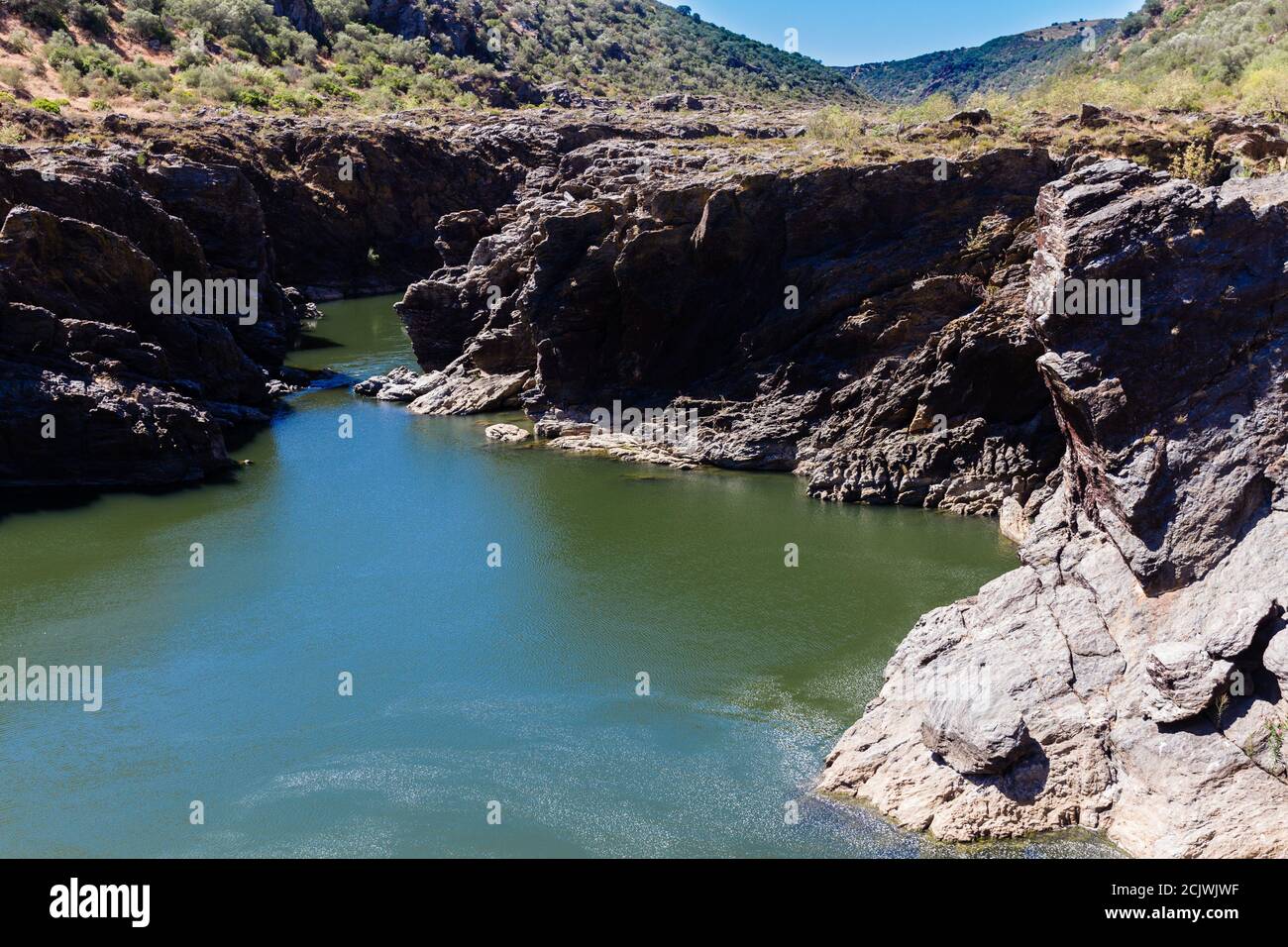 Cascata di Puno do Lobo, ad Alentejo, Portogallo Foto Stock