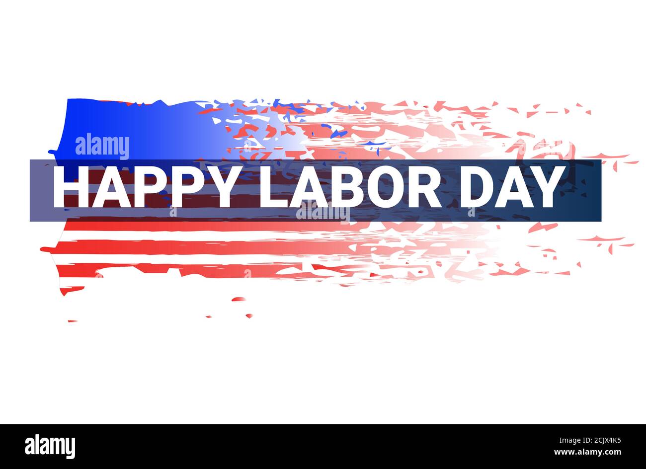 happy labor day banner american festa poster vettore orizzontale illustrazione Illustrazione Vettoriale