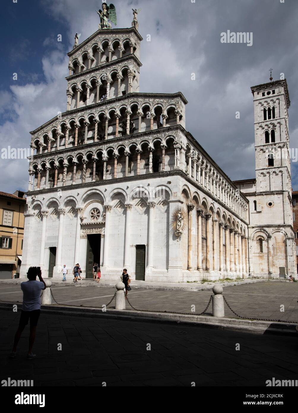 Chiesa di San Michele a Lucca, Toscana, Italia, Europa. Foto Stock