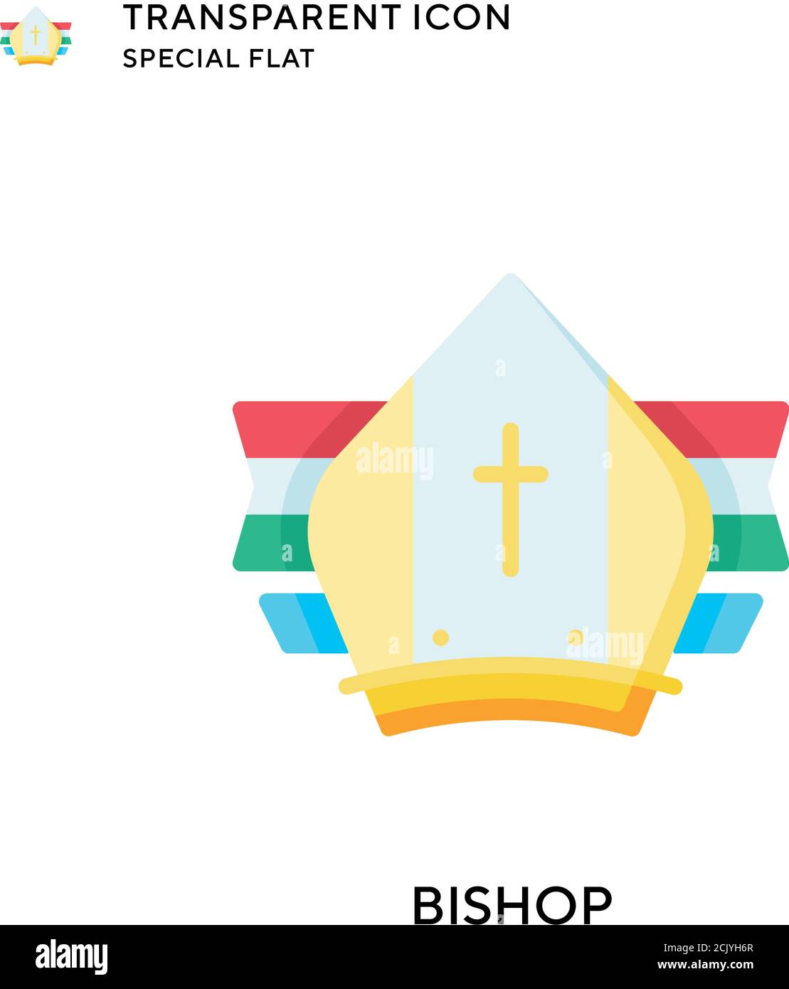 Icona vettore Vescovo. Illustrazione piatta. Vettore EPS 10. Illustrazione Vettoriale
