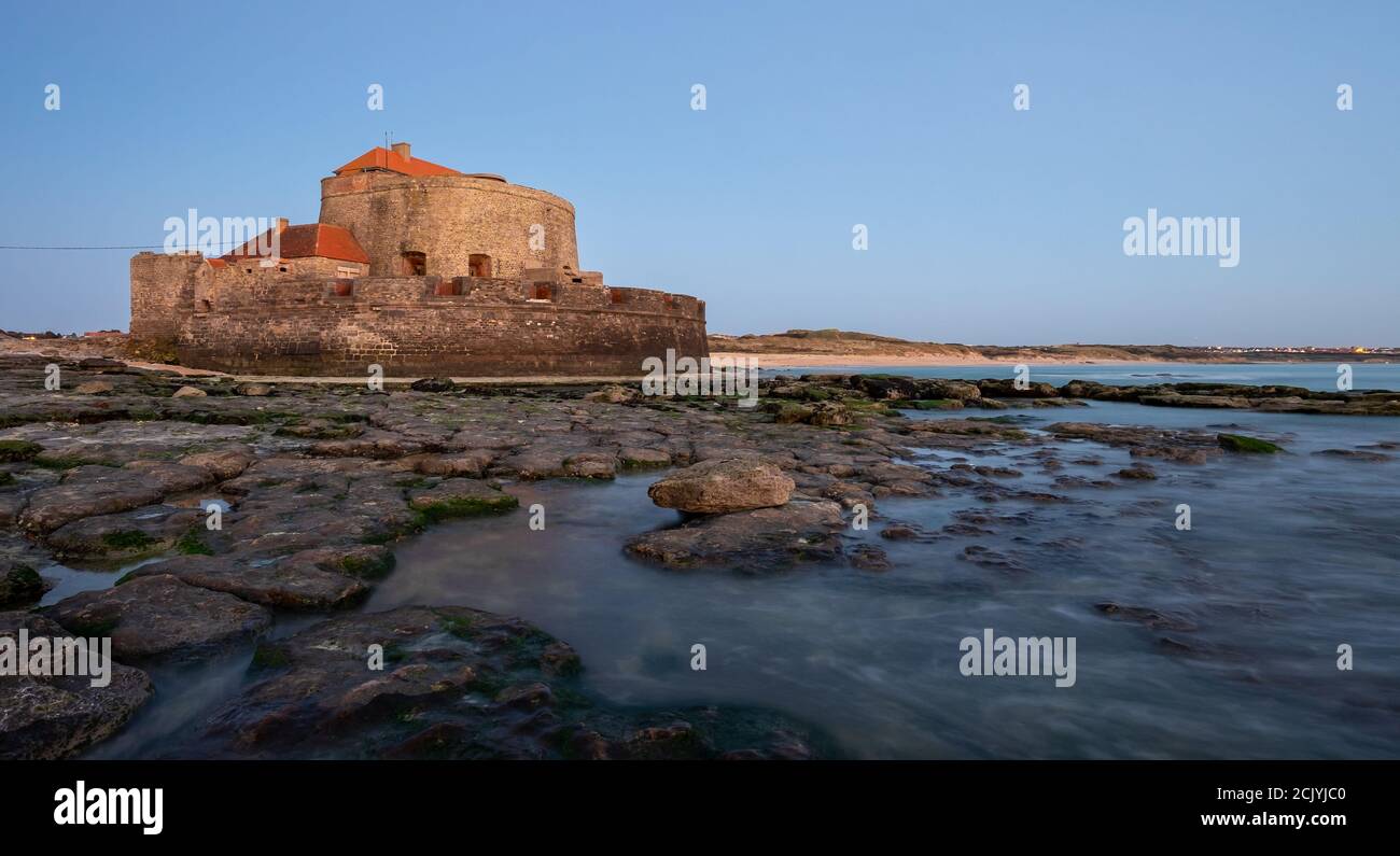 Forte Mahon sulla spiaggia di Ambleteuse in Francia Foto Stock