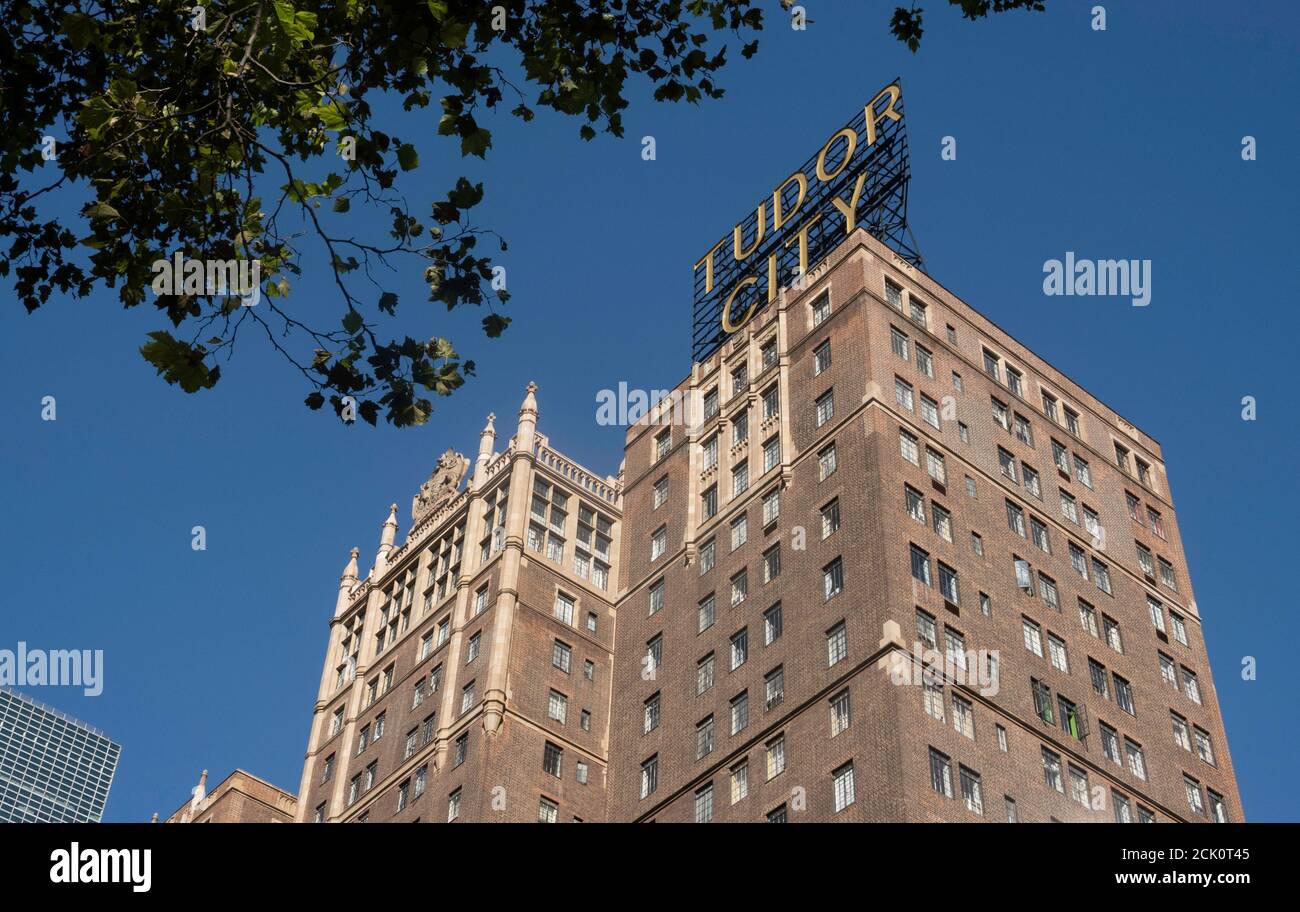 Tudor City è un quartiere storico sul lato est della città di New York, New York, Stati Uniti d'America Foto Stock