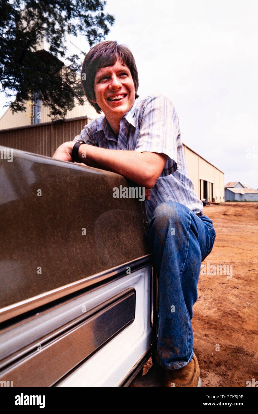 James Earl ' chip ' carter, figlio del presidente Jimmy e della prima signora Rosalynn carter nella fattoria della famiglia a Plains, Georgia nel 1976. Chip carter è tornato nelle notizie del 2020, dopo aver ammesso di aver fumato marijuana con la cantante Willie Nelson sul tetto della Casa Bianca. Foto Stock